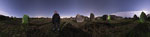 Ciel étoilé et menhirs de Carnac -Panorama