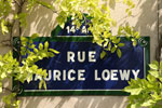 Plaque de la rue Maurice Loewy (Paris 14ème)