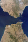 Détroit de Gibraltar vu depuis l'espace
