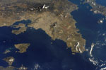 Athènes vue depuis la station spatiale internationale