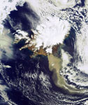 Nuage de cendres volcaniques en Islande