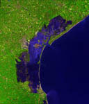 Venise et sa lagune vue par satellite 2001