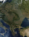L'Europe centrale vue par satellite 09/2003
