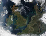 L'Europe du Nord vue par le satellite Terra 06/2002