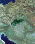 La Slovaquie vue par satellite