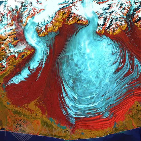 The Malaspina Glacier in Alaska