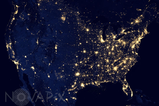 L'Amérique du Nord la nuit - 2012
