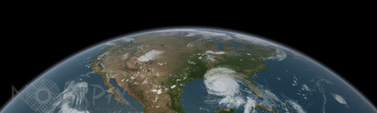 L'Amérique du Nord vue par satellite