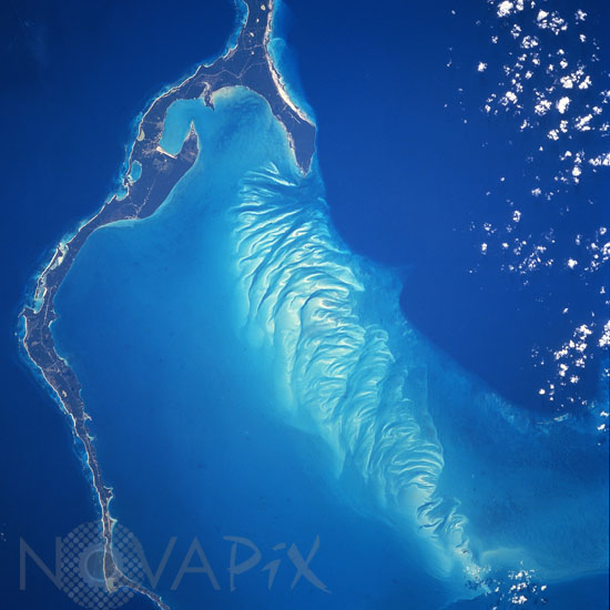Eleuthera vue par la navette spatiale 01/1997