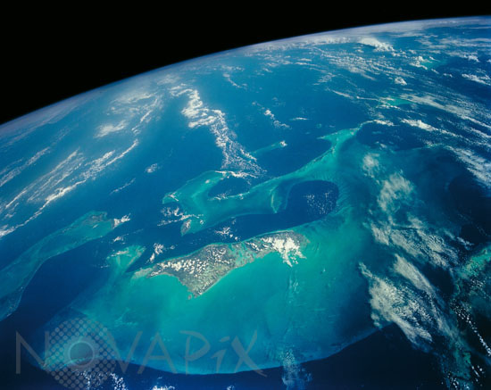 Les Bahamas vues par la navette Columbia 10/1992