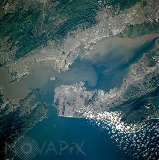 La région de la baie de San Francisco vue de l'espace