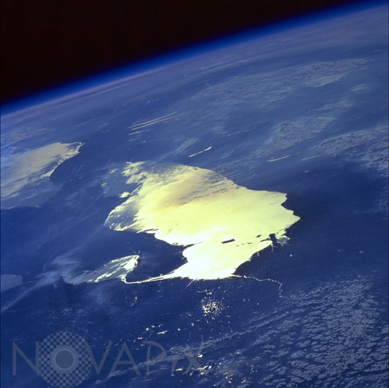 Lac Erié, USA, depuis la navette Discovery. Mai 1999
