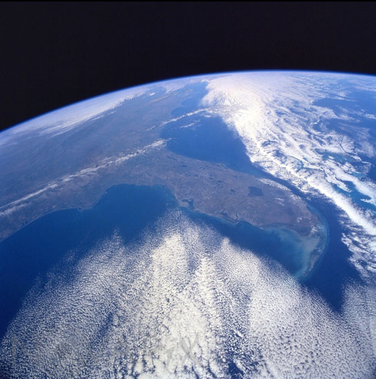 Floride vue par la navette Discovery. 12/1999