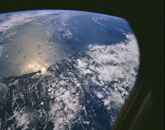 Guatemala coast seen by Discovery in December 1999