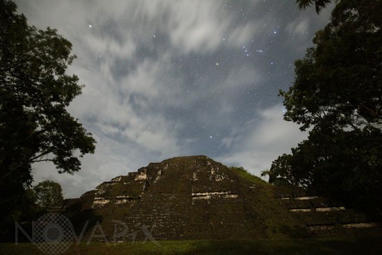Tikal - Orion constellation above Mundo Perdido Temple