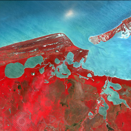 Lagune de Terminos vue par satellite