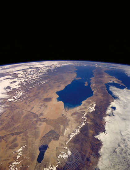 Terre vue de l'espace: Californie et Mexique