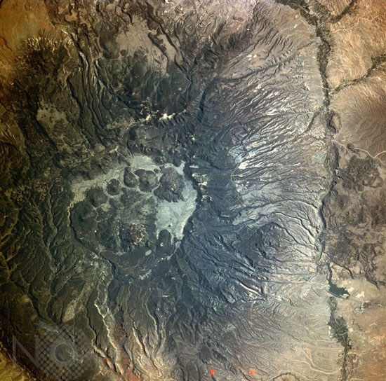 Valles Caldera vu par la navette spatiale Columbia