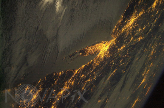 New York vue de nuit par ISS 01/2003
