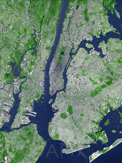 New York vue de l'espace
