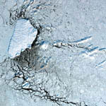 Ile Akpatok, Québec, vu par Landsat-7