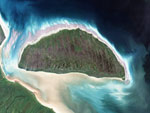 Ile Akimiski, Canada, vue par Landsat-7