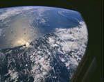 Côte du Guatemala vue par la navette Discovery. 12/1999