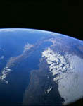 Basse Californie (Mexique) vue par la navette Discovery