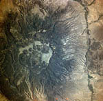 Valles Caldera vu par la navette spatiale Columbia