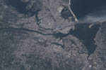 Région de Manhattan, New York, vue de l'espace - 11/09/2001