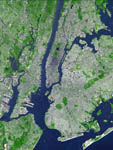 New York vue de l'espace