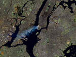 L'île de Manhattan, New York, vue de l'espace - 12/09/2001