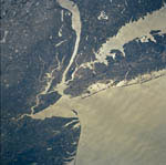 New York et Long Island vues de l'espace