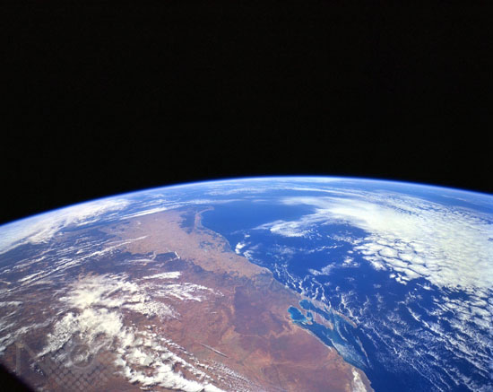 Shark Bay, Australie, vu par la navette Discovery