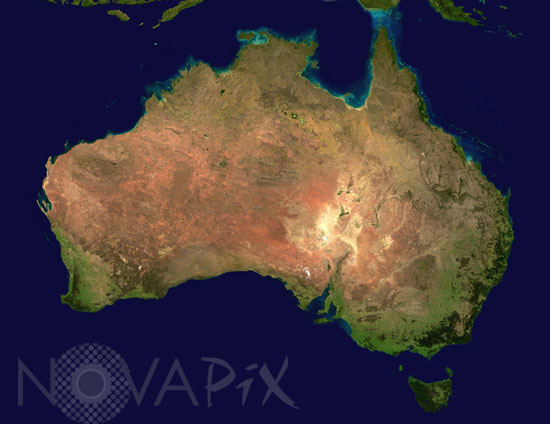 L'Australie vue par satellite