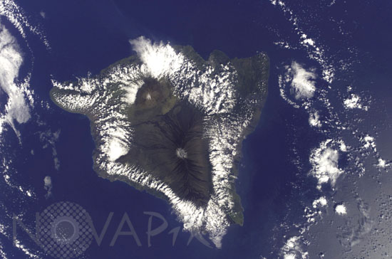 L'île d'Hawaii vue par ISS en 2002