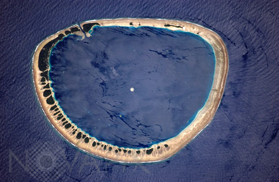 Atoll de Nukuoro vu d'ISS -2006