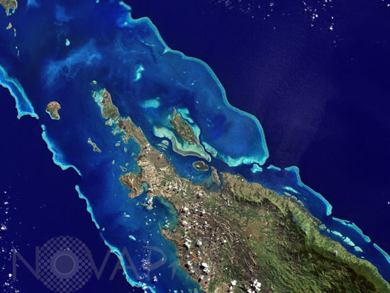 Grande Terre, New Caledonia, seen from space