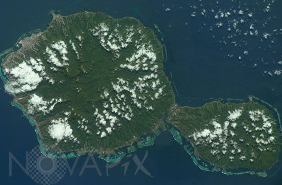 Tahiti vue de l'espace