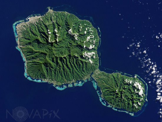 Tahiti seen from space