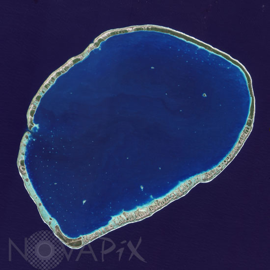 Atoll de Tikehau vu de l'espace