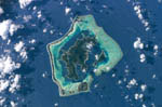 Bora-Bora vue de l'espace