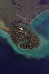 Christchurch et la Péninsule de Banks (Nouvelle-Zélande) vue de l'espace