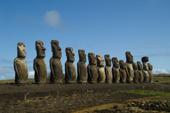 Moais de l'ile de Pâques