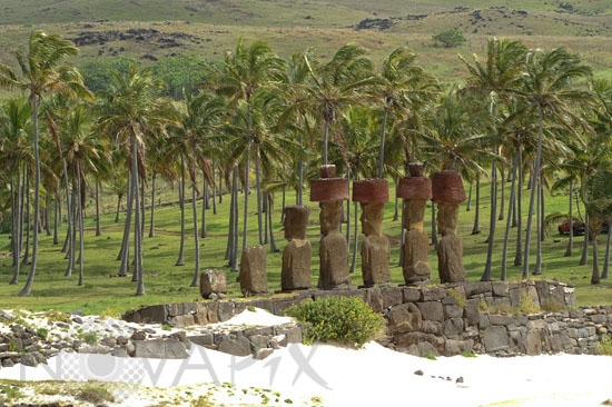 Moais de l'ile de Pâques