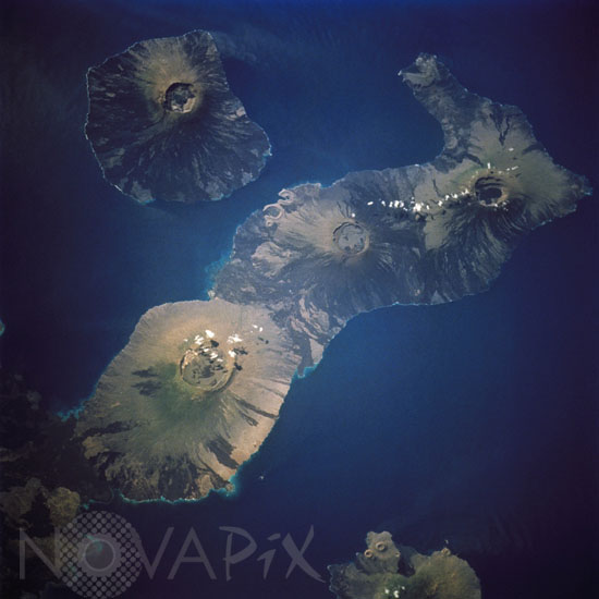 The Galapagos Islands seen from the space shuttle