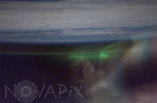 Aurore australe observée depuis la station spatiale