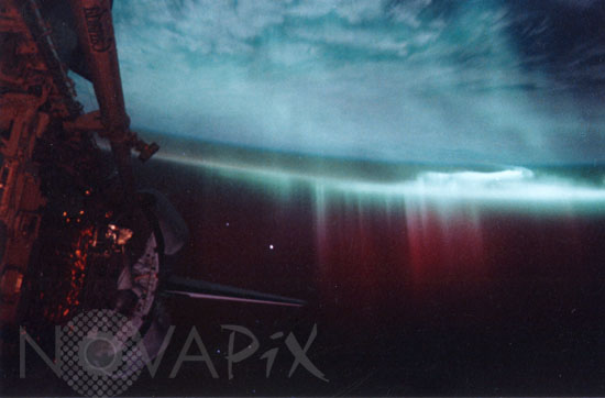 Aurora australis from space
