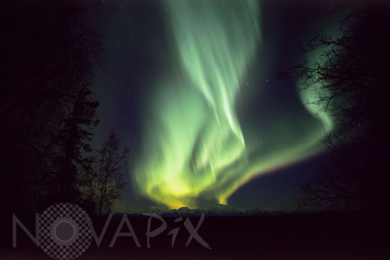 Aurora borealis over Alaska Range 10/2003