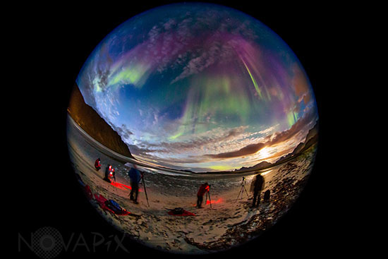Aurore boréale et photographes - Norvège